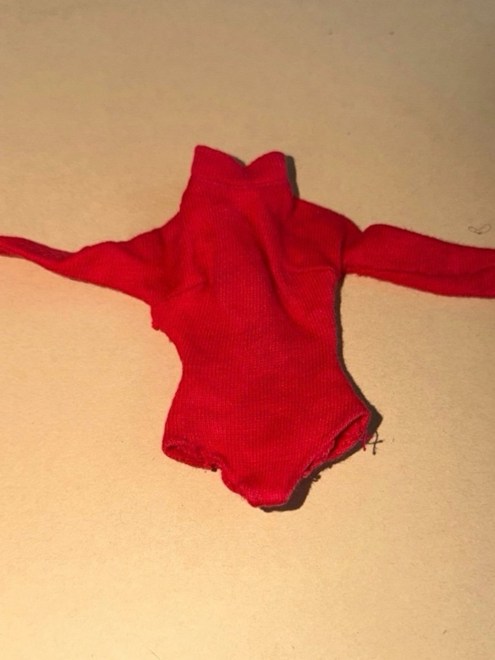 Vintage Red Zipper Close Body Suit - Light Play